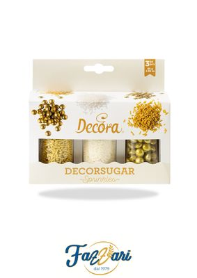 DECOR MIX ORO E BIANCO IN ZUCCHERO