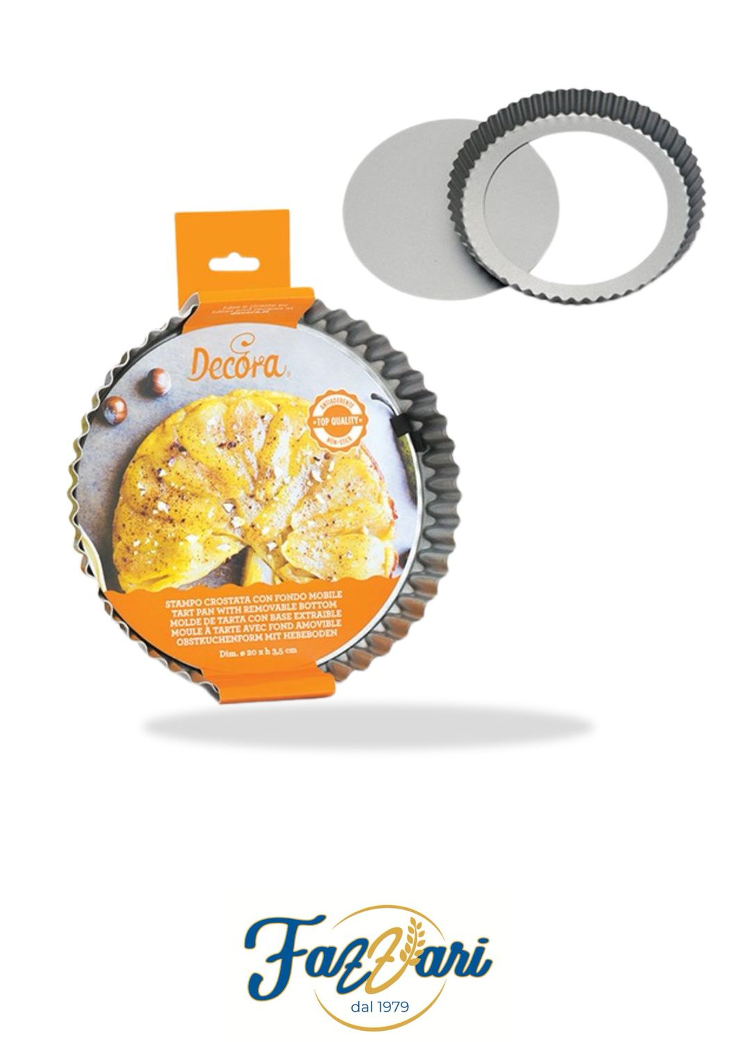 STAMPO CROSTATA (diam. 30 x h 3,5 cm) CON FONDO MOBILE