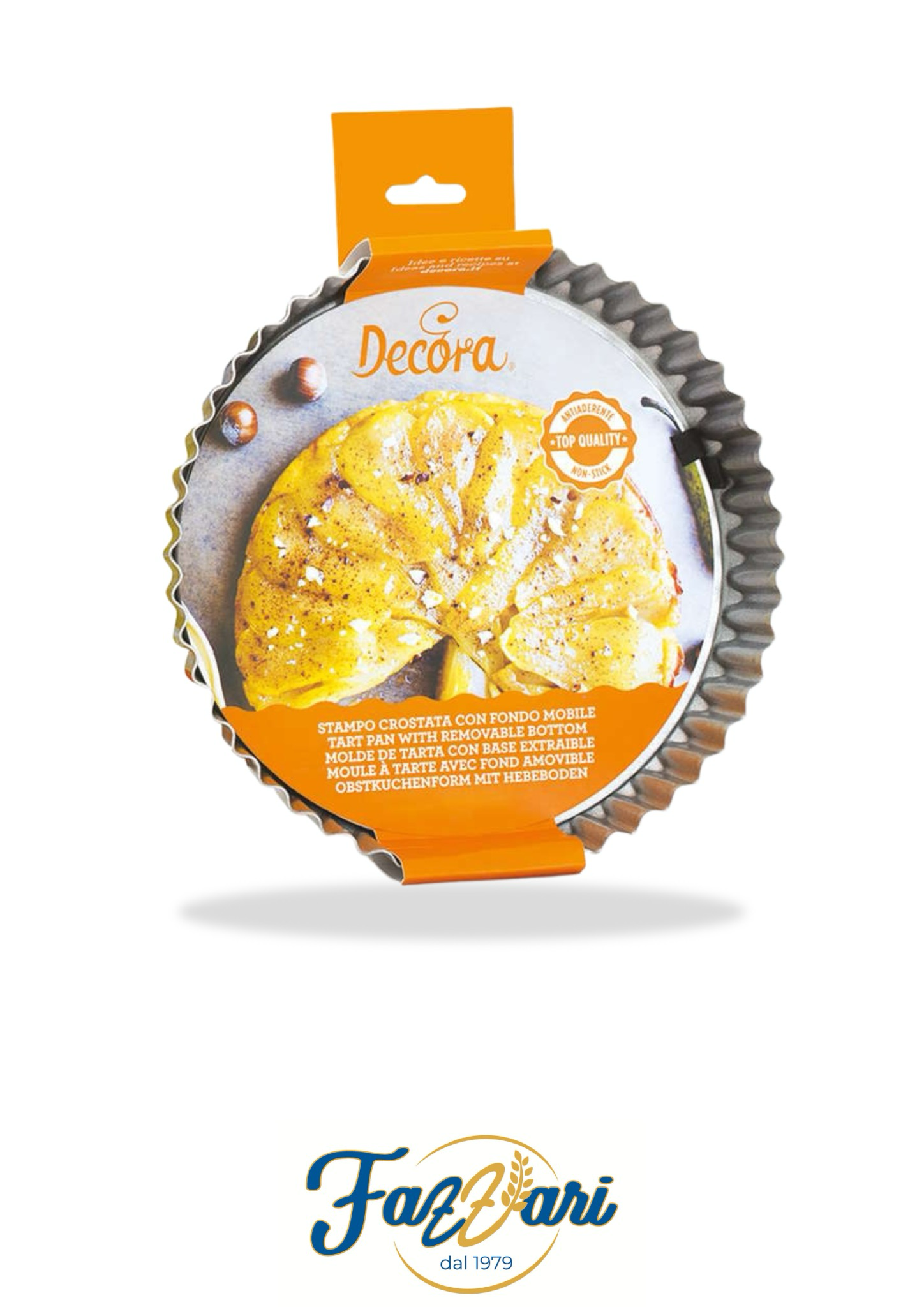 STAMPO CROSTATA (diam. 30 x h 3,5 cm) CON FONDO MOBILE