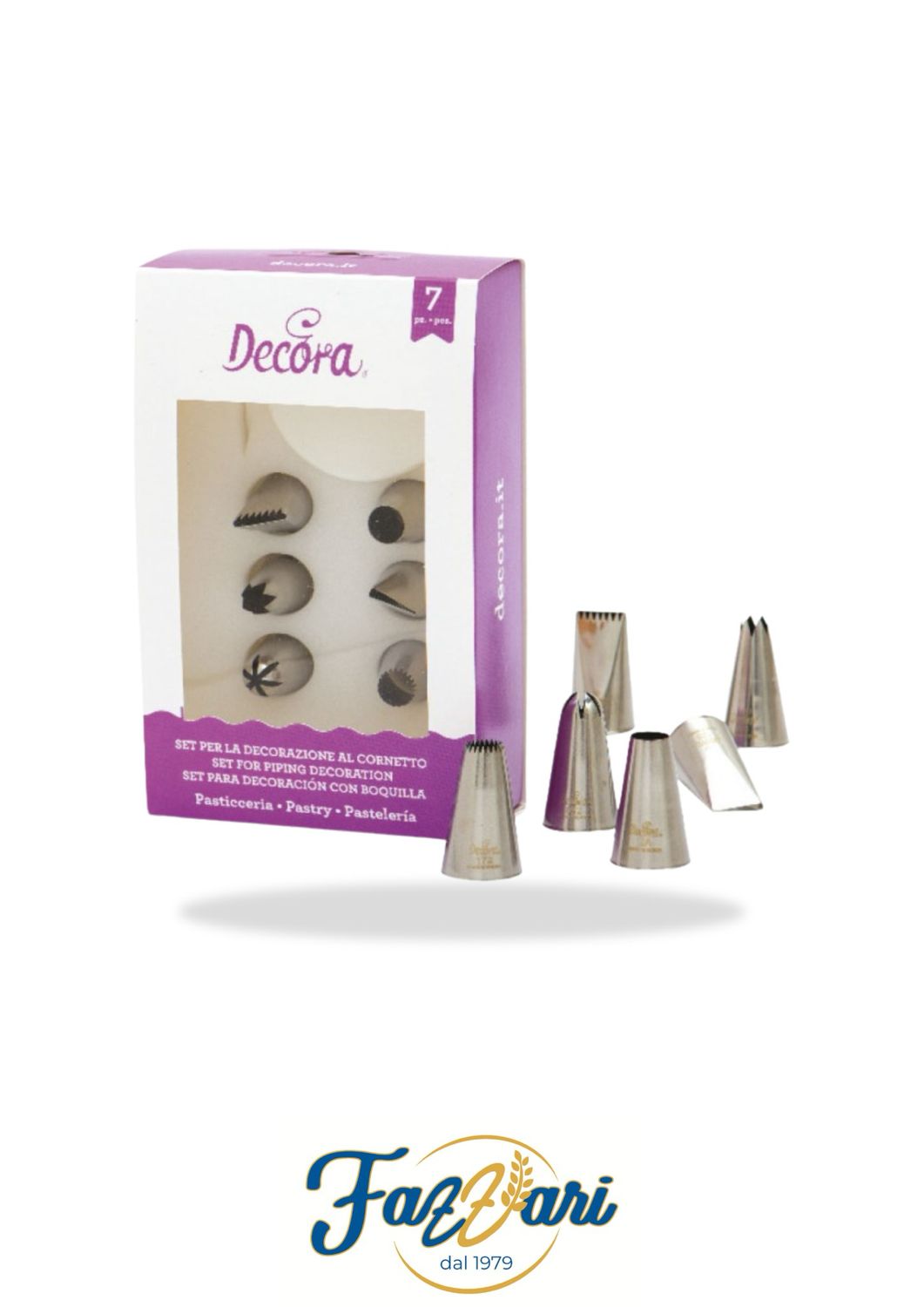 SET PER LA DECORAZIONE AL CORNETTO (7 pezzi)