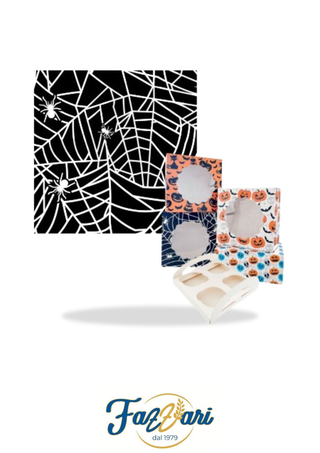 SCATOLA HALLOWEEN PER CUPCAKE SPIDER