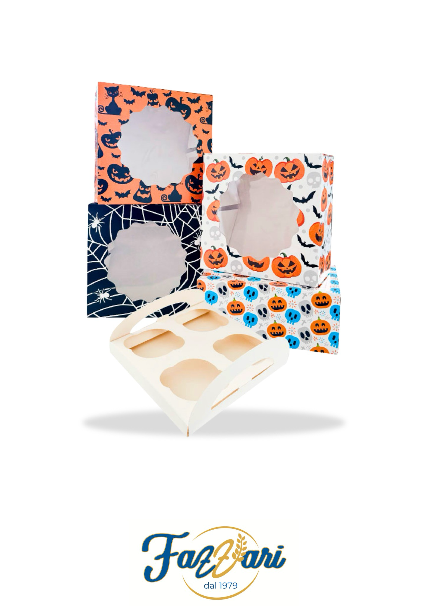 SCATOLA HALLOWEEN PER CUPCAKE SPIDER