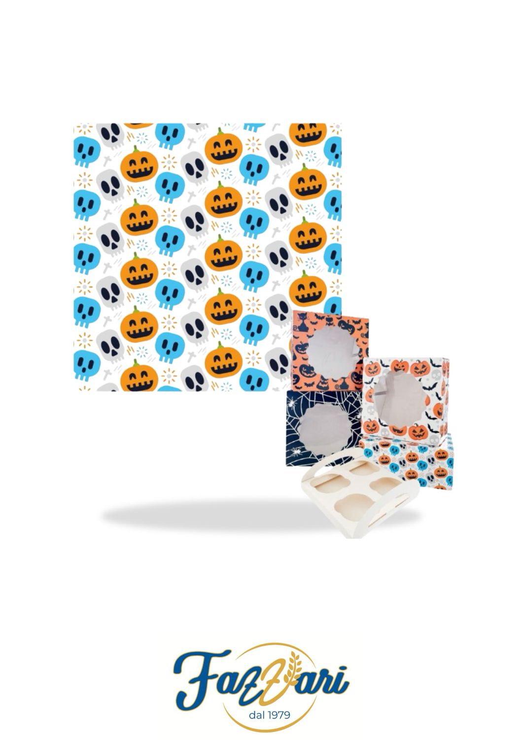 SCATOLA HALLOWEEN PER CUPCAKE GHOST