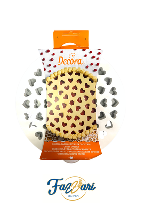 GRIGLIA TAGLIAPASTA PER CROSTATA CUORI 30 CM