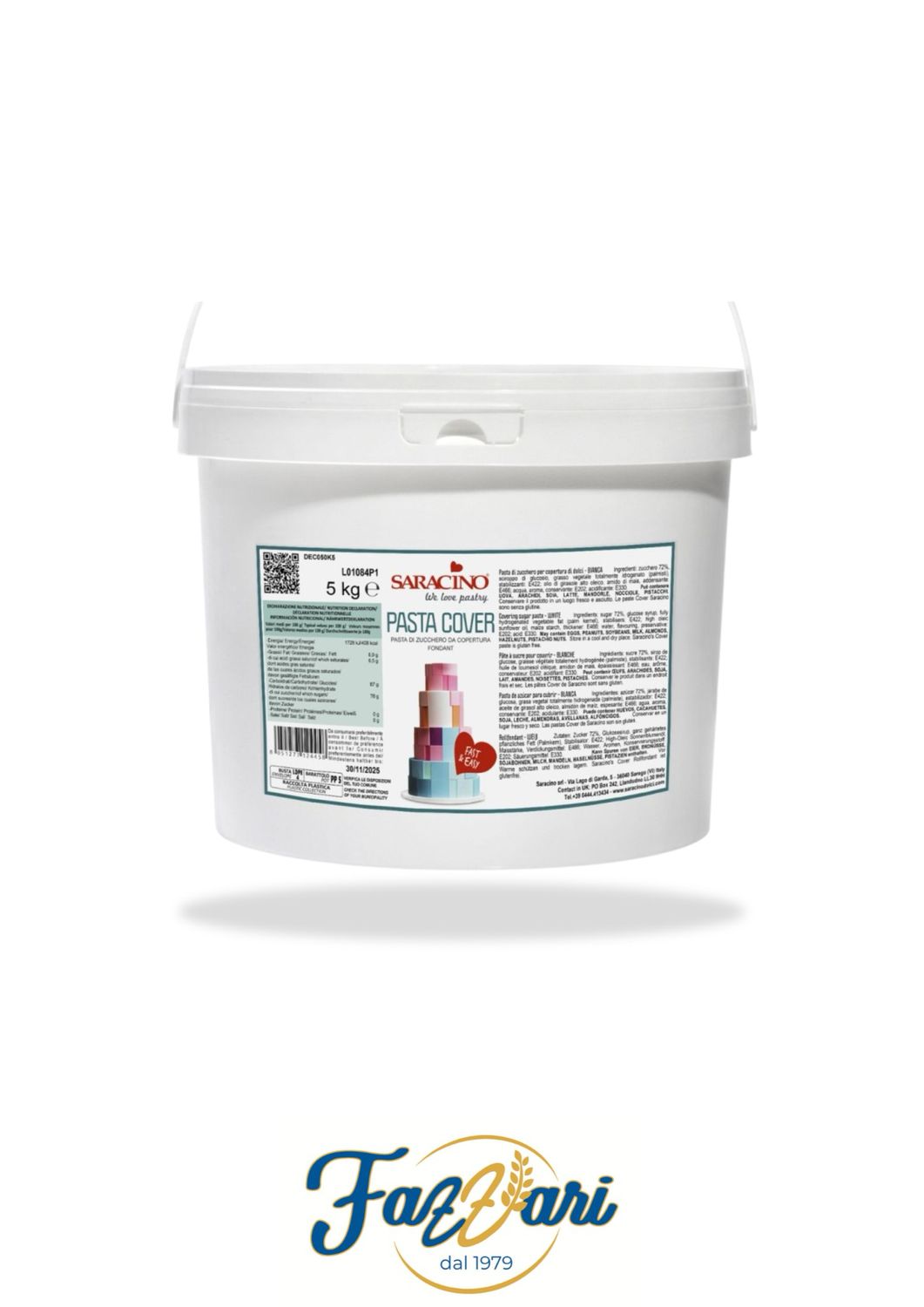 PASTA DI ZUCCHERO COVER BIANCA 5 KG