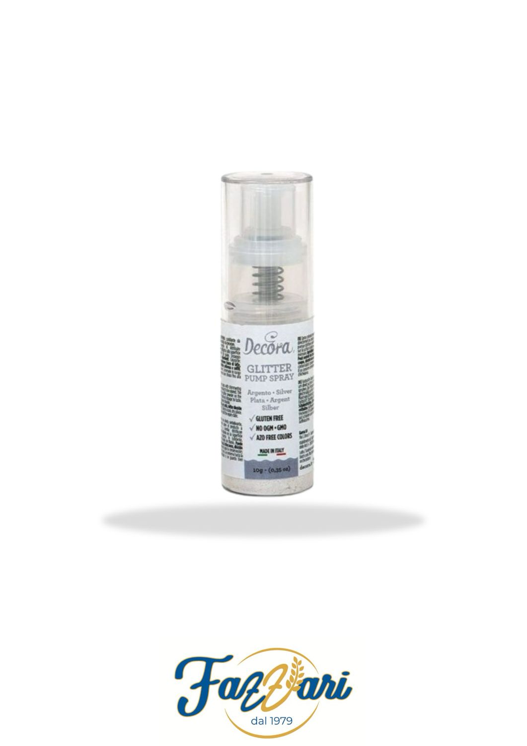 GLITTER PUMP SPRAY SILVER 10 GR