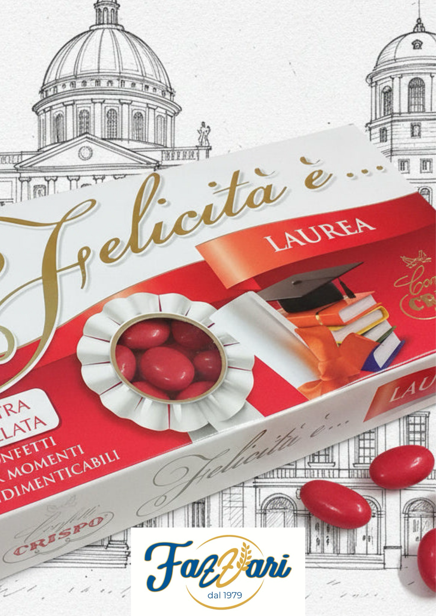 CONFETTI MANDORLA NAT. COL. ROSSO 1 KG