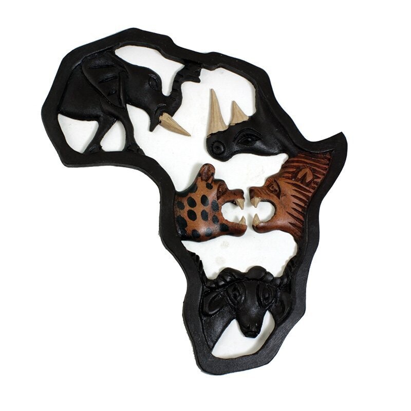 Africa Animals Wood Plaque