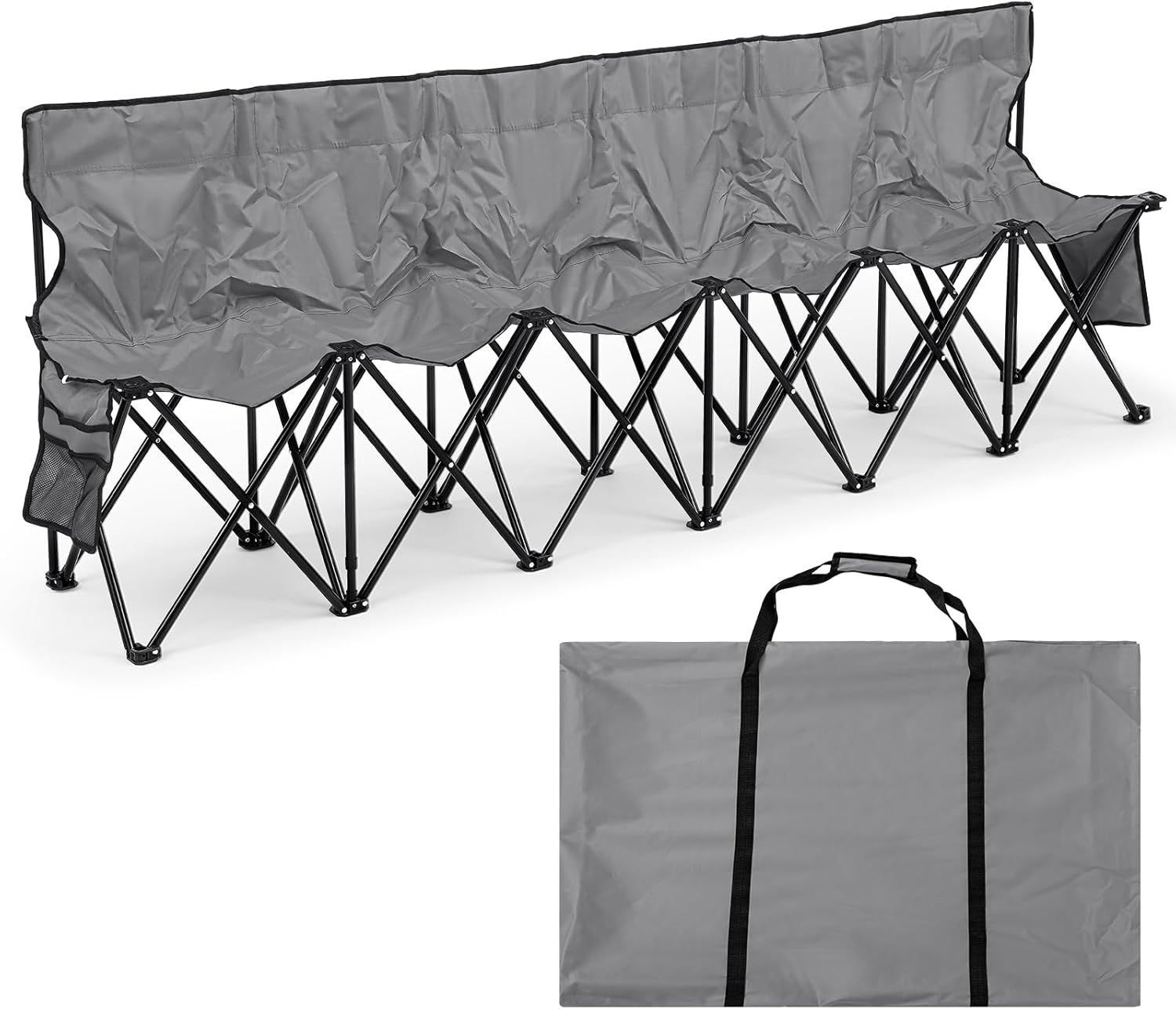 Customizable “6 seater” Foldable Sideline Bench with School Logo