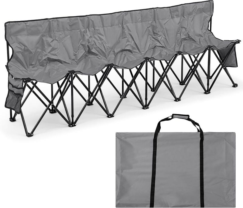 Customizable “6 seater” Foldable Sideline Bench with School Logo