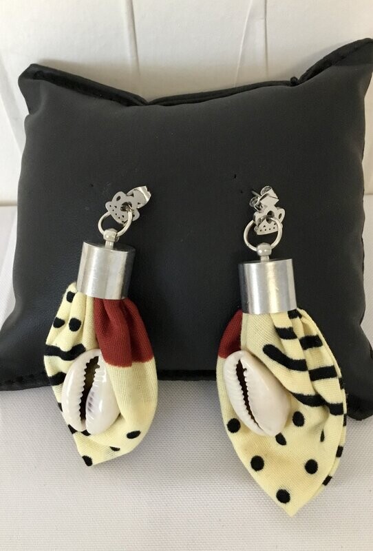 BOUCLES D'OREILLES FEUILLE AD IMPRIM WAX COQUILLAGE D