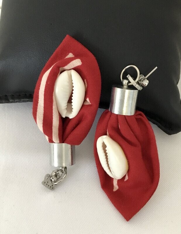 BOUCLES D'OREILLES FEUILLE AD IMPRIM WAX COQUILLAGE A