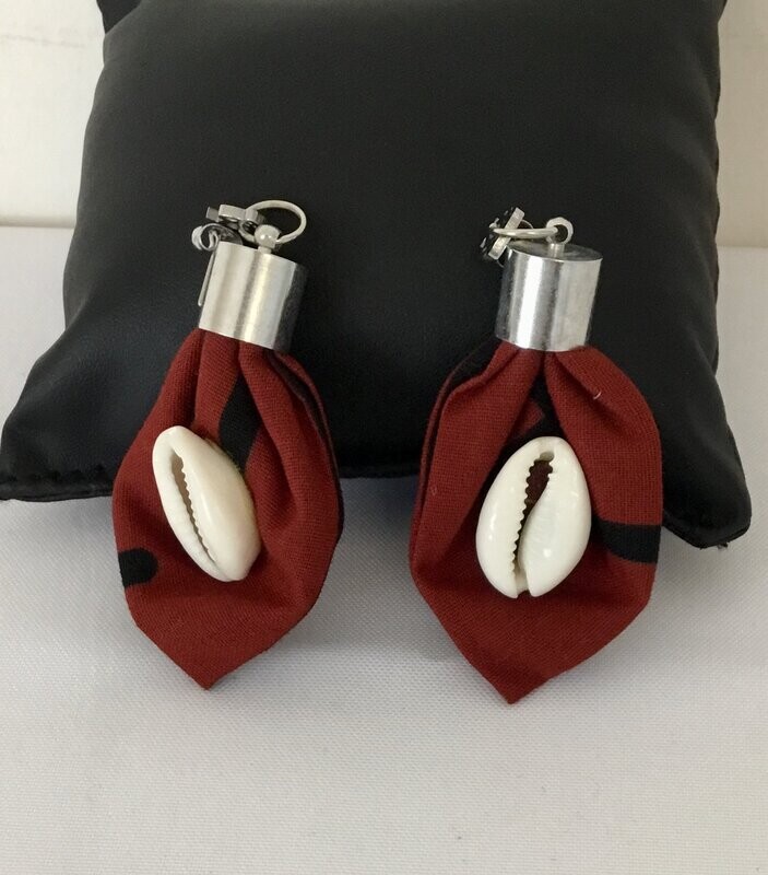 BOUCLES D'OREILLES FEUILLE AD IMPRIM WAX COQUILLAGE I