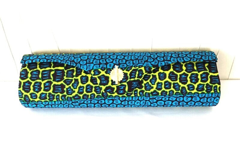 MINI POCHETTE WAX AD BLEU ET JAUNE 1