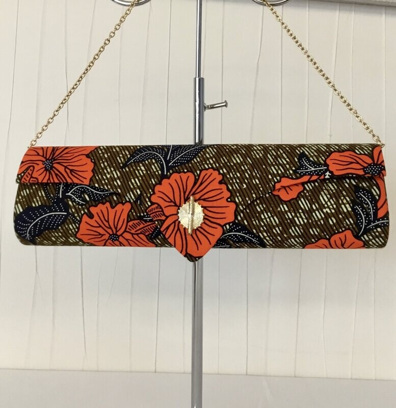 MINI POCHETTE WAX AD MARRON ET ORANGE 2