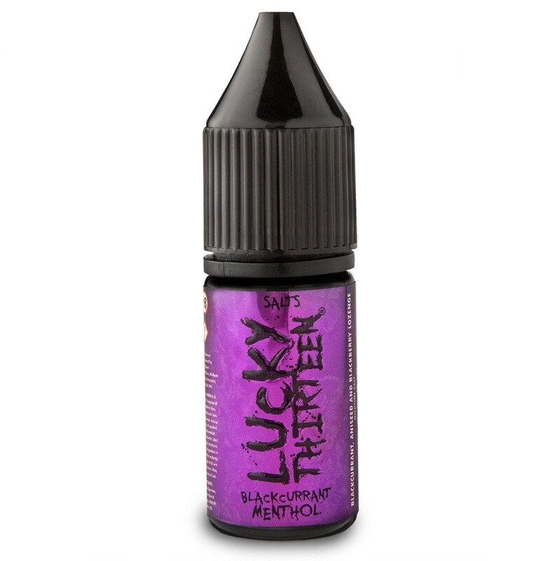 Lucky 13 Nic Salts 10ml Blackcurrant Menthol, Strength: 10mg