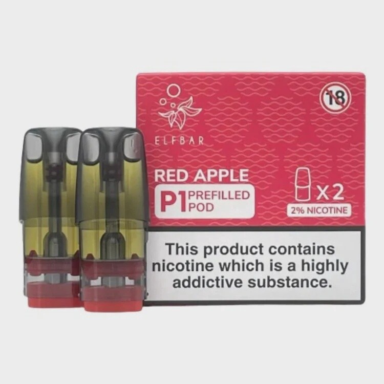 Red Apple ELFBAR Mate500 P1 Pods x 2 Pack 20mg