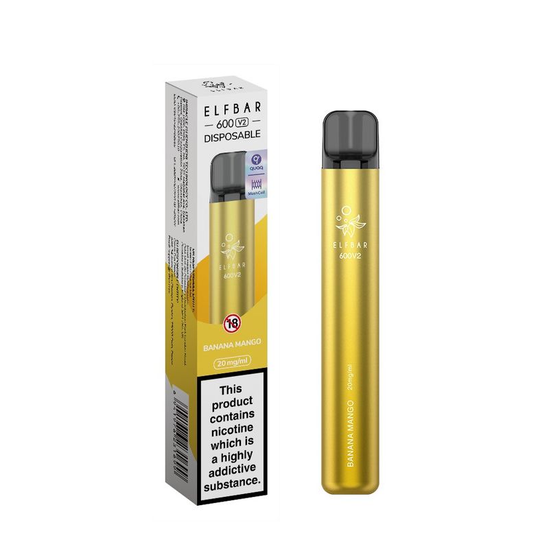 Banana Mango 20mg ELFBAR 600  V2 disposable vape