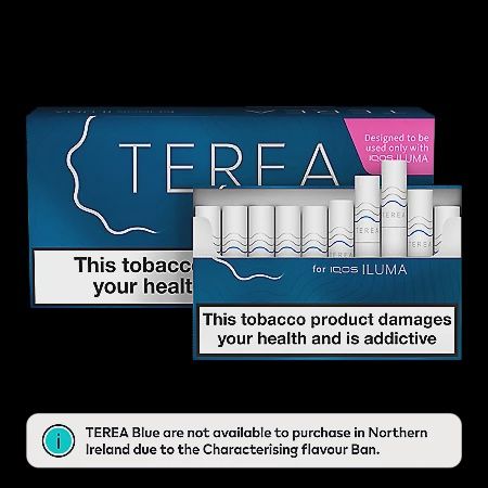 IQOS TEREA Blue (Menthol) Sleeve of 10 packs, Size: 1 Sleeve