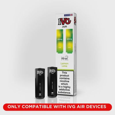 IVG Air Replacements Pods 2 Pack, Flavour: Lemon Lime