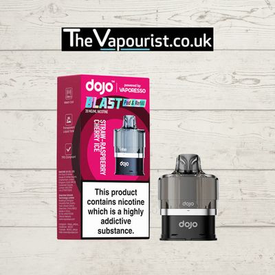 Straw, Ras, Cherry Ice Vaporesso DOJO Blast 6000 Prefilled Pod &amp; Refill