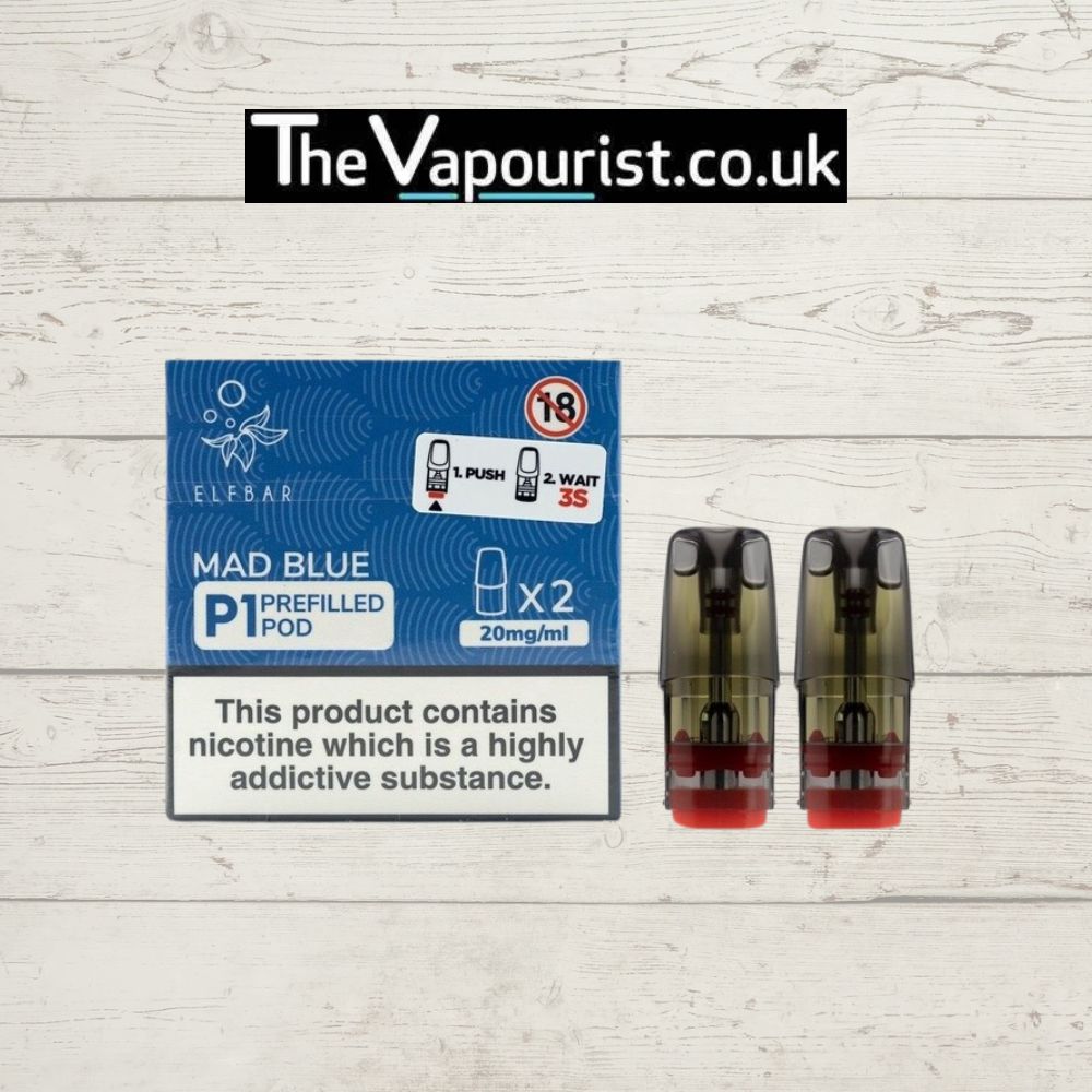 Mad Blue ELFBAR Mate500 P1 Pods x 2 Pack 20mg