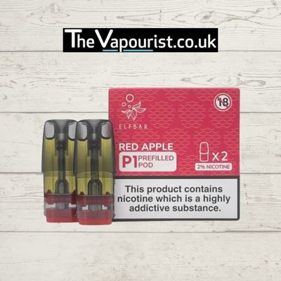 ELFBAR P1 Prefilled Pods Red Apple 2 Pack 20mg