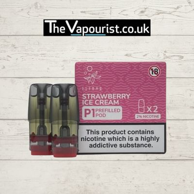 ELFBAR P1 Vape Pods Strawberry Icecream
