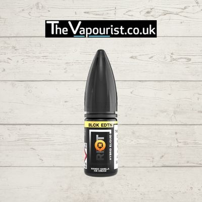 Mango Vanilla Ice Cream 10ml Riot Salt BLK EDTN Hybrid Nicotine