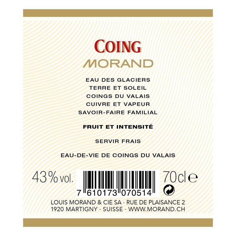 Coing du Valais - Quittenbrand 70cl