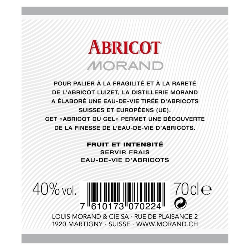 Abricot Eau de Vie 70cl
