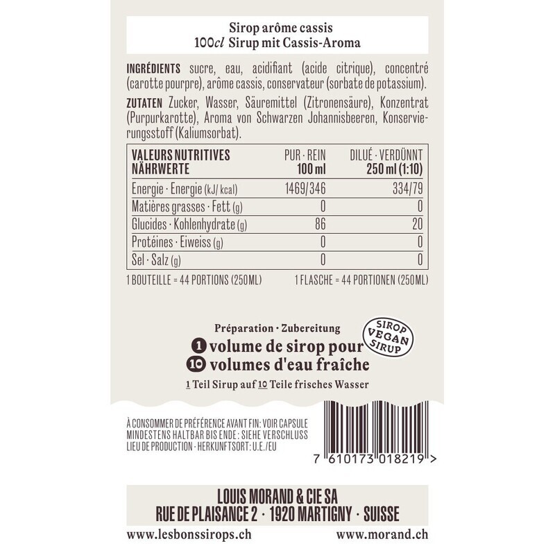 Sirop Cassis