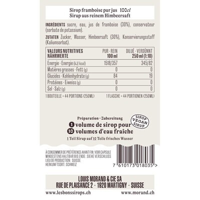 Sirop Framboise Pur Jus