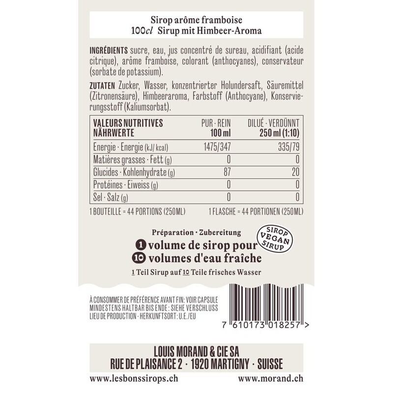 Sirop Framboise