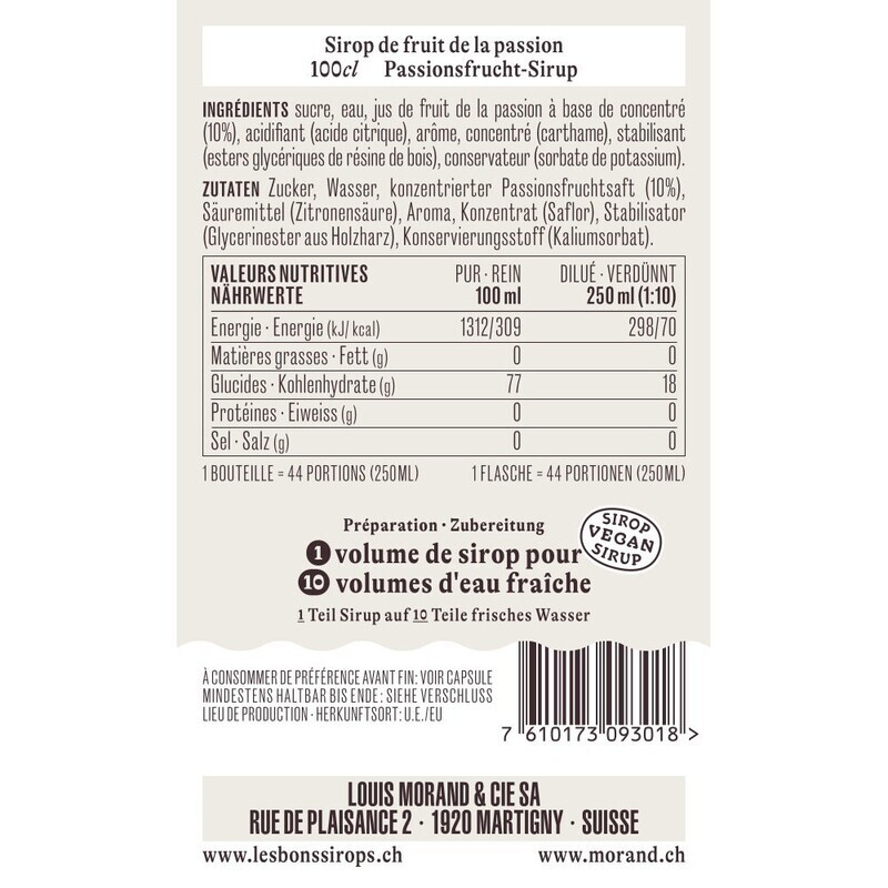 Sirop Fruit de la Passion