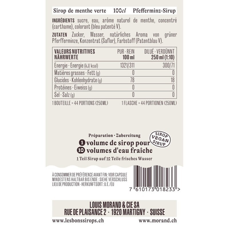 Sirop Menthe Verte Eskimo