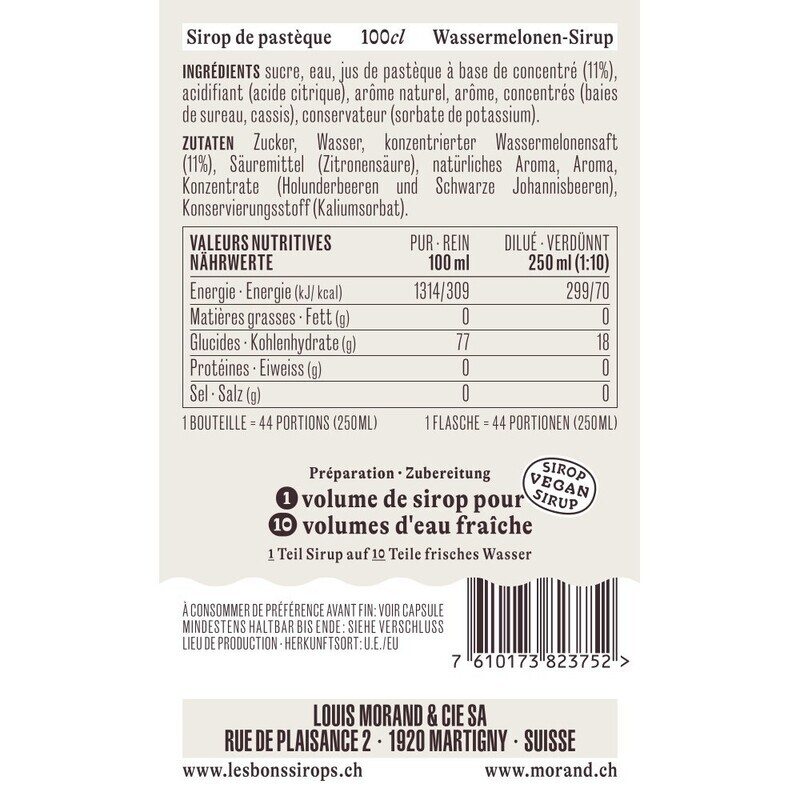 Sirop Pastèque