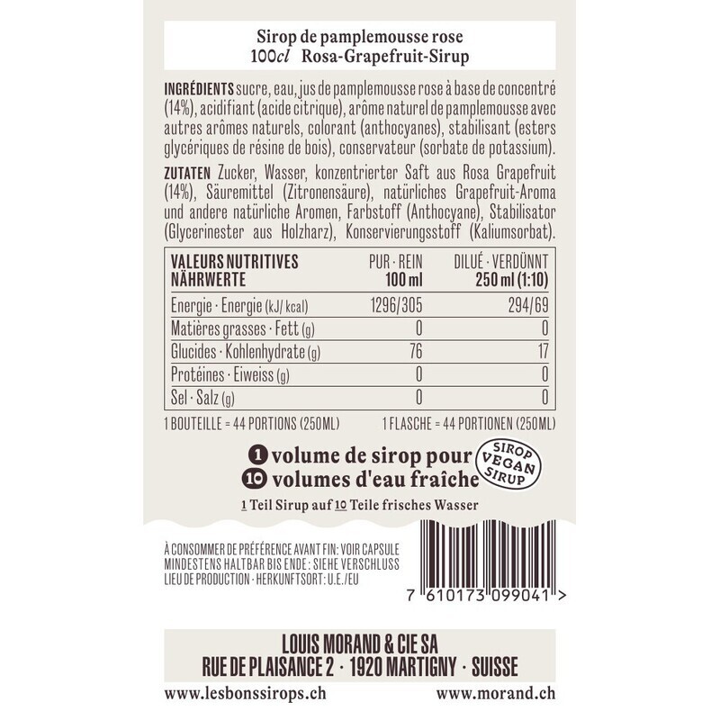 Sirop Pamplemousse Rose