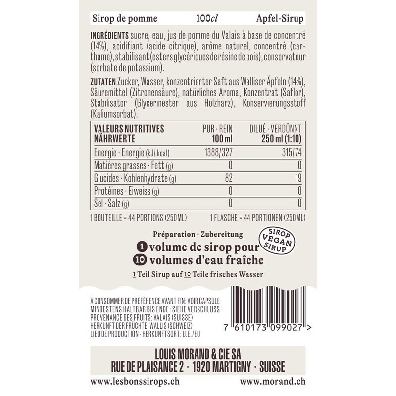 Sirop Pommes du Valais