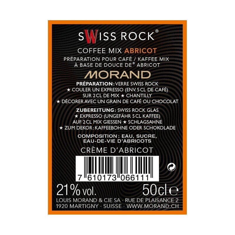 Swiss Rock Coffee Mix Abricot 50cl