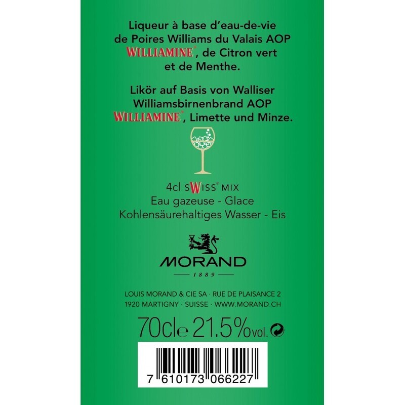 Swiss Mix Williamine Mojito 70cl