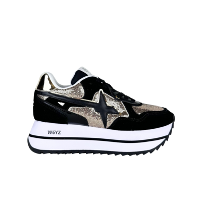 W6yz Wizz Deva W Nera Platino Sneakers Platform Donna