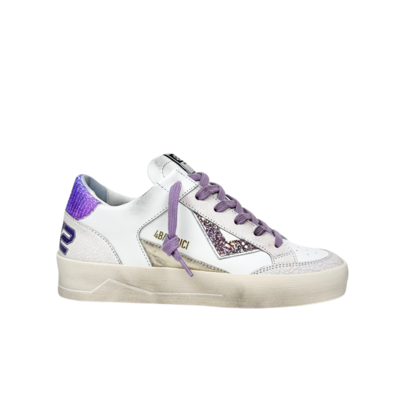 4B12 Kyle Bianco Lilla Sneakers Donna