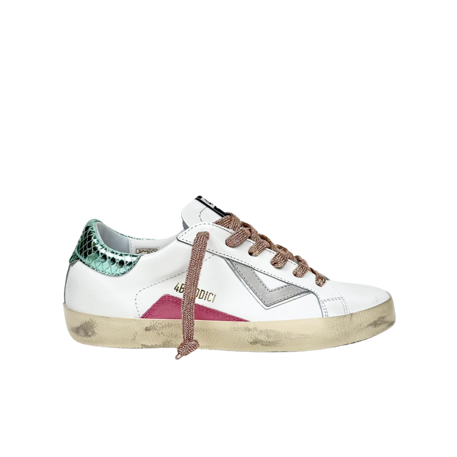 4B12 Suprime Bianco Smeraldo Sneakers Donna