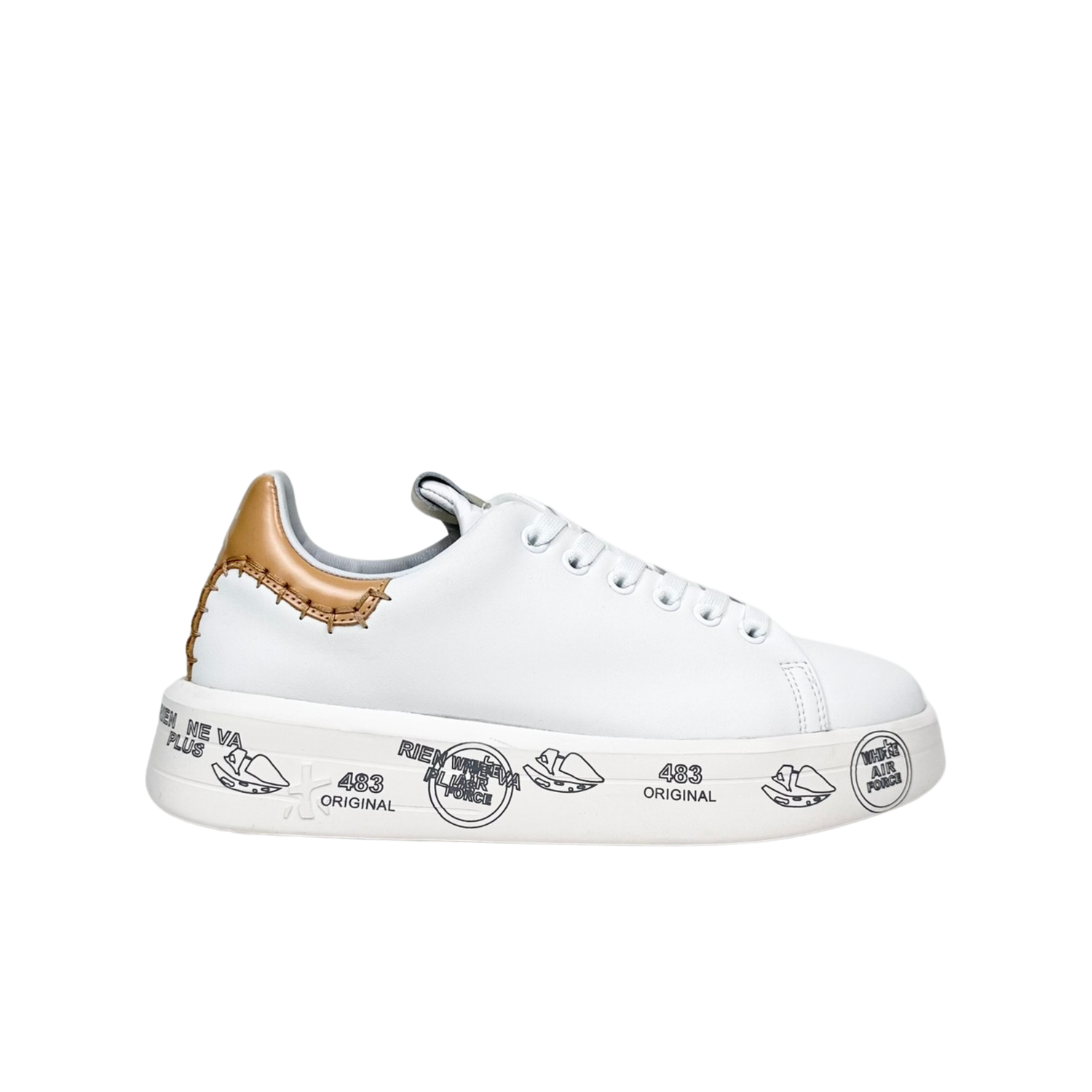 Premiata Belle 6711 Bianca Sneakers Donna