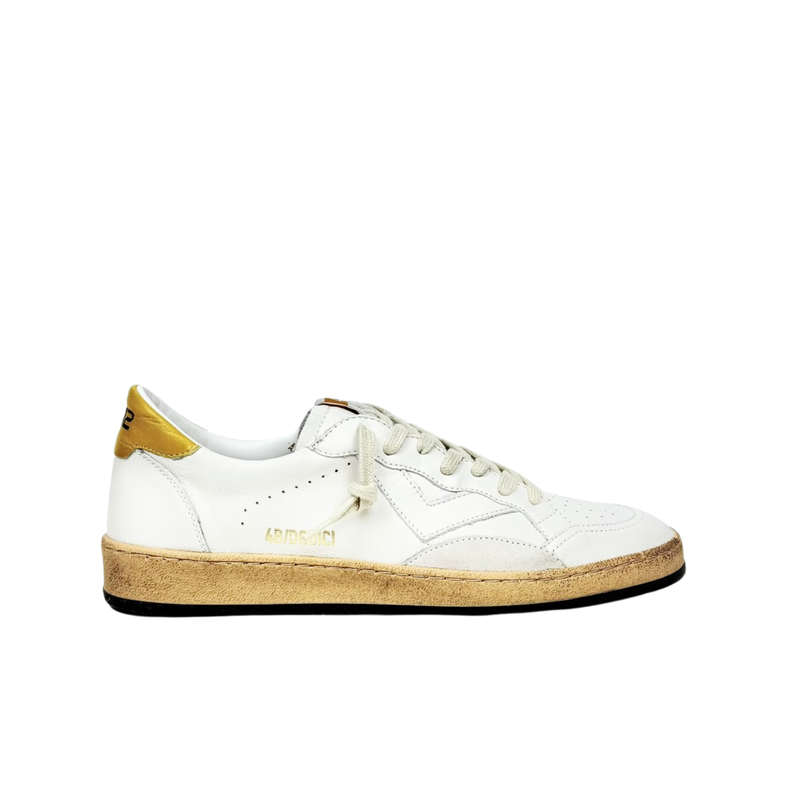 4B12 Play New Bianco Giallo Sneakers Uomo