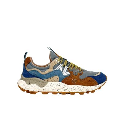 Flower Mountain Yamano 3 Man Denim Brown Sneakers Uomo