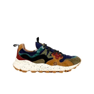 Flower Mountain Yamano 3 Man Blu Brown Olive Sneakers Uomo
