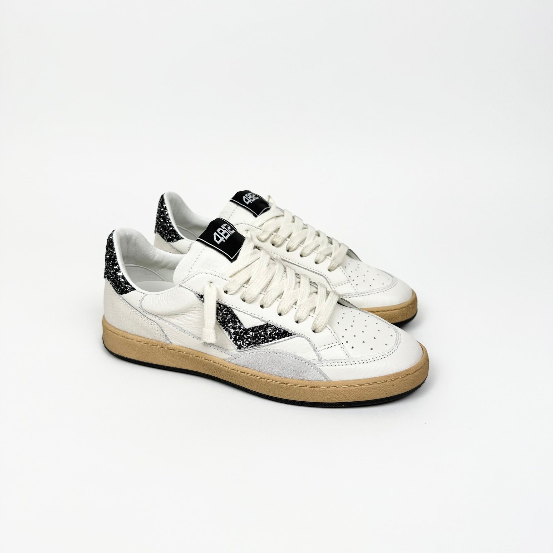 4B12 Play New Bianco Nero Sneakers Donna