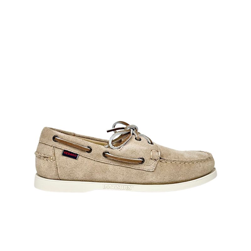 Sebago Docksides Portland Flesh Out Beige Scarpa da Barca - Vela Uomo